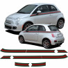 Fiat 500 Gucci Style side Stripes ADESIVI (Prodotto compatibile)