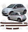 Fiat 500 Gucci Style side Stripes ADHESIVOS (Producto compatible)