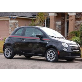 Fiat 500 Gucci Style side Stripes DECALS (Compatible Product)