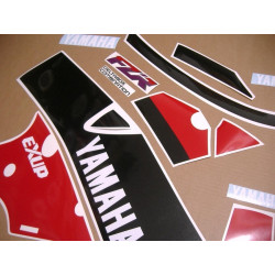 YAMAHA FZR 1000 1992 WHITE/RED/BLACK AUFKLEBER (Kompatibles Produkt)