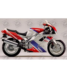 YAMAHA FZR 1000 1992 WHITE/blue/red STICKERS (Compatible Product)