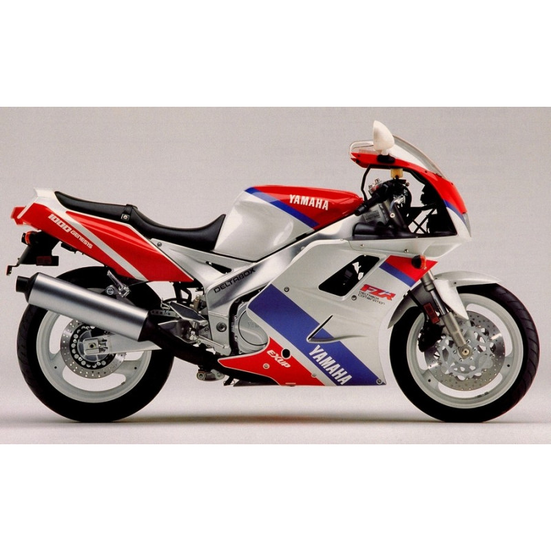 YAMAHA FZR 1000 1992 WHITE/blue/red DECALS (Compatible Product)