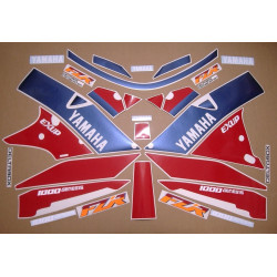 YAMAHA FZR 1000 1992 WHITE/blue/red DECALS (Compatible Product)