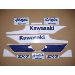 KAWASAKI ZXR 750 1989 GREEN/BLUE US DECALS (Compatible Product)