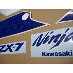 KAWASAKI ZXR 750 1989 GREEN/BLUE US DECALS (Compatible Product)