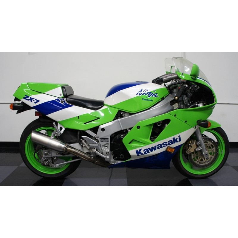 KAWASAKI ZXR 750 1990 - GREEN/BLUE VERSION US AUTOCOLLANT (Produit compatible)