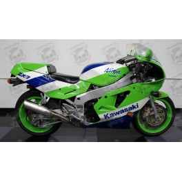 KAWASAKI ZXR 750 1990 - GREEN/BLUE VERSION US STICKERS (Compatible Product)