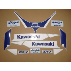 KAWASAKI ZXR 750 1990 - GREEN/BLUE VERSION US AUTOCOLLANT (Produit compatible)