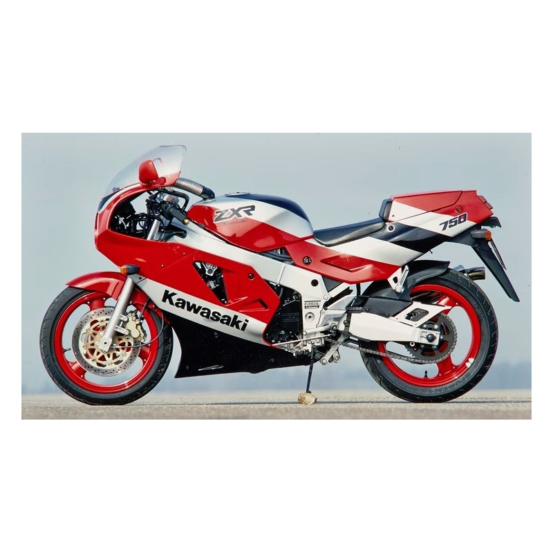 KAWASAKI ZXR 750 1990 RED/SILVER ADESIVOS (Produto compatível)