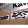 KAWASAKI ZXR 750 1990 RED/SILVER ADESIVOS (Produto compatível)