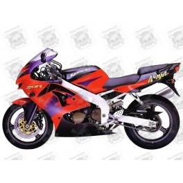 STICKER SET KAWASAKI ZX-6R YEAR 1998 RED (Compatible Product)