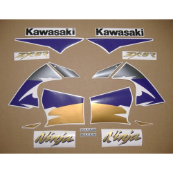 STICKER SET KAWASAKI ZX-6R YEAR 1998 BLACK/GREY/PURPLE (Prodotto compatibile)