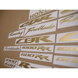 AUFKLEBER HONDA CBR 600RR/1000RR CUSTOM MATTE GOLD (Kompatibles Produkt)