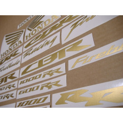 AUTOCOLLANT HONDA CBR 600RR/1000RR CUSTOM MATTE GOLD (Produit compatible)