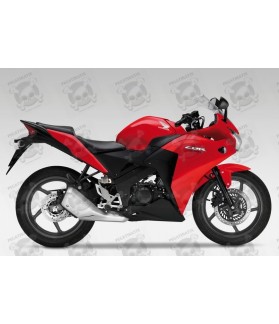 Honda CBR 125R 2014 red VERSION DECALS (Compatible Product)