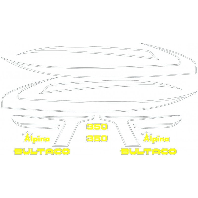 ADHESIVOS BULTACO ALPINA 350 (Producto compatible)