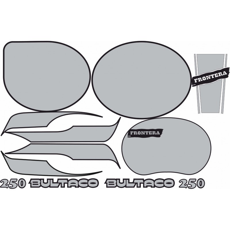 ADESIVOS BULTACO FRONTERA 250 MK10 PLATA (Produto compatível)
