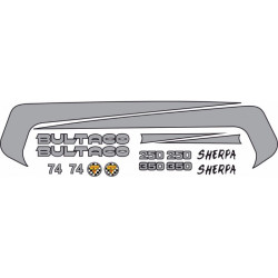 AUTOCOLLANT Bultaco Sherpa T Manuel Soler 74 / 250 / 350 (Produit compatible)