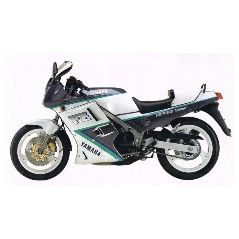 YAMAHA FZ 750 1990 WHITE/GREY/GREEN ADESIVOS (Produto compatível)