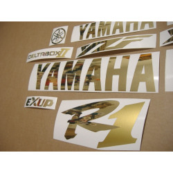 YAMAHA YZF-R1 YEAR 1998-2001 CHROME GOLD DECALS (Compatible Product)