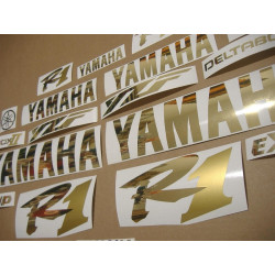 YAMAHA YZF-R1 YEAR 1998-2001 CHROME GOLD ADESIVI (Prodotto compatibile)
