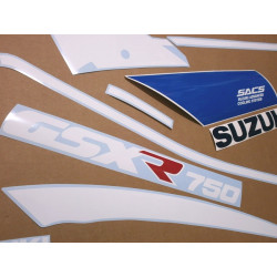 DECALS SUZUKI GSX-R 750 YEAR 1990 - WHITE/BLUE (Compatible Product)