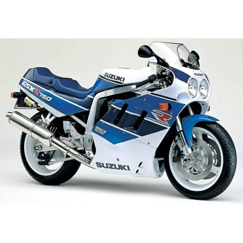 DECALS SUZUKI GSX-R 750 YEAR 1990 - WHITE/BLUE (Compatible Product)