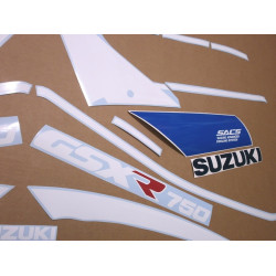 DECALS SUZUKI GSX-R 750 YEAR 1990 - WHITE/BLUE (Compatible Product)