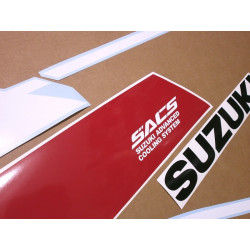 AUFKLEBER SUZUKI GSX-R 750 YEAR 1990 - WHITE/RED (Kompatibles Produkt)