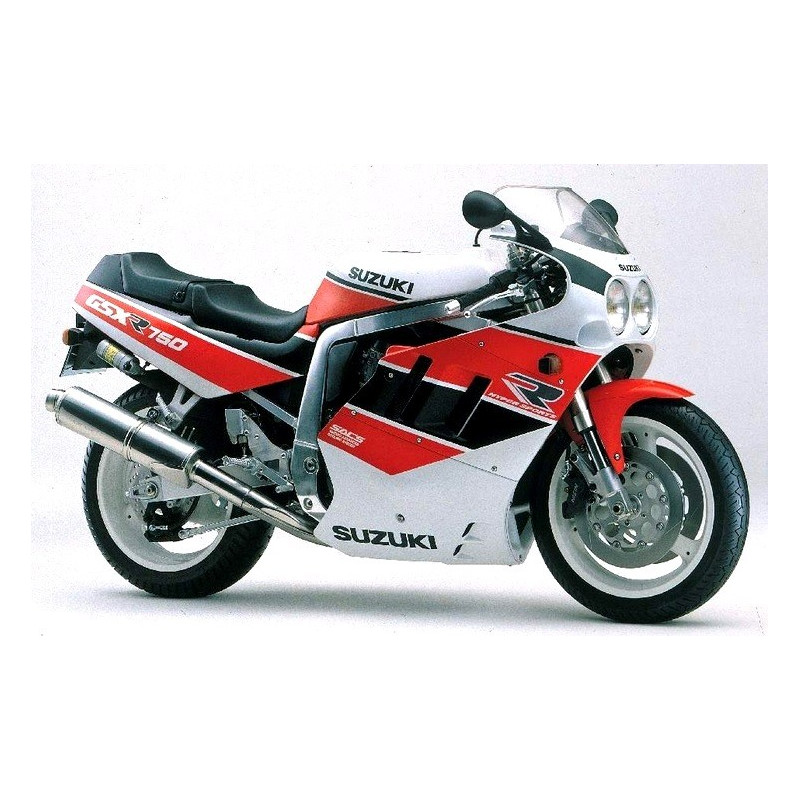 Adhesivo SUZUKI GSX-R 750 YEAR 1990 - WHITE/RED (Producto compatible)