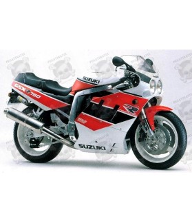 DECALS SUZUKI GSX-R 750 YEAR 1990 - WHITE/RED/BLACK (Compatible Product)