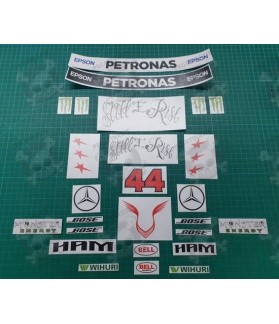 Lewis Hamilton Mercedes F1 ADHESIVO (Producto compatible)