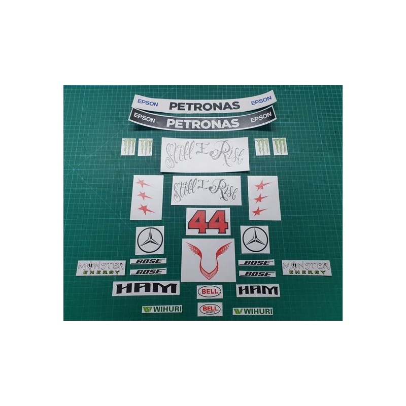 Lewis Hamilton Mercedes F1 ADESIVI (Prodotto compatibile)