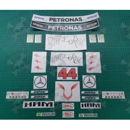 Lewis Hamilton Mercedes F1 ADHESIVO (Producto compatible)