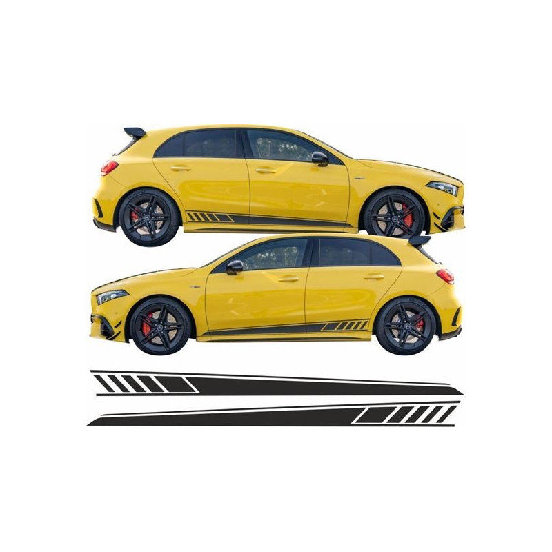 Mercedes A45 S - A35 side Stripes ADHESIVO (Producto compatible)