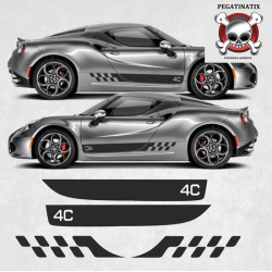 Alfa Romeo 4C YEAR 2015 - 17 ADESIVOS (Produto compatível)