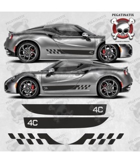 Alfa Romeo 4C YEAR 2015 - 17 DECALS (Compatible Product)