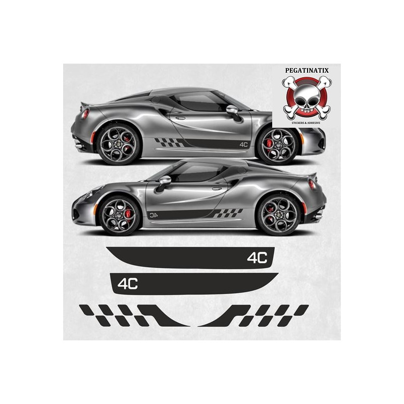 Alfa Romeo 4C YEAR 2015 - 17 AUFKLEBER (Kompatibles Produkt)