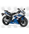 YAMAHA YZF-R6 YEAR 2014 WHITE/BLUE AUTOCOLLANT (Compatible Product)