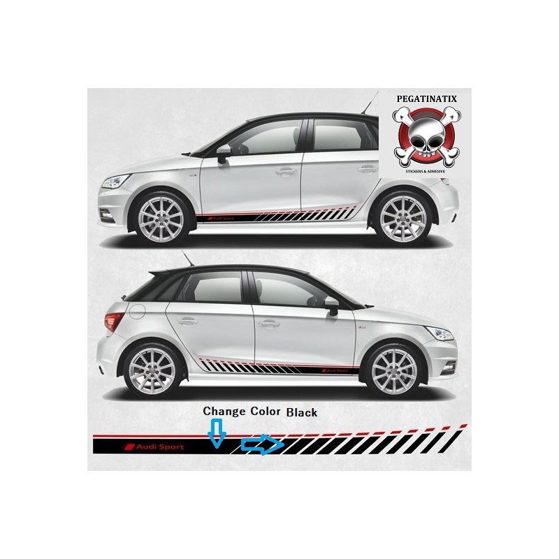 Audi A1 Side Stripes ADESIVI (Prodotto compatibile)