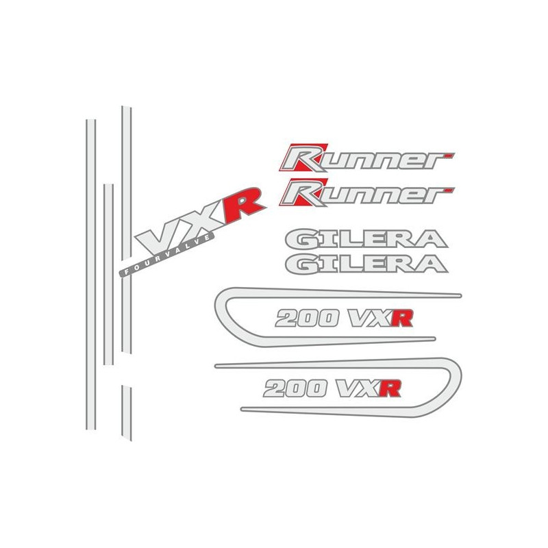 Gilera Scooter VXR Runner 200 ADESIVI (Prodotto compatibile)