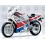 YAMAHA FZR 600 1989 WHITE/RED/BLUE STICKERS (Compatible Product)
