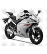 YAMAHA YZF-R125 Year 2010 WHITE Stickers (Compatible Product)