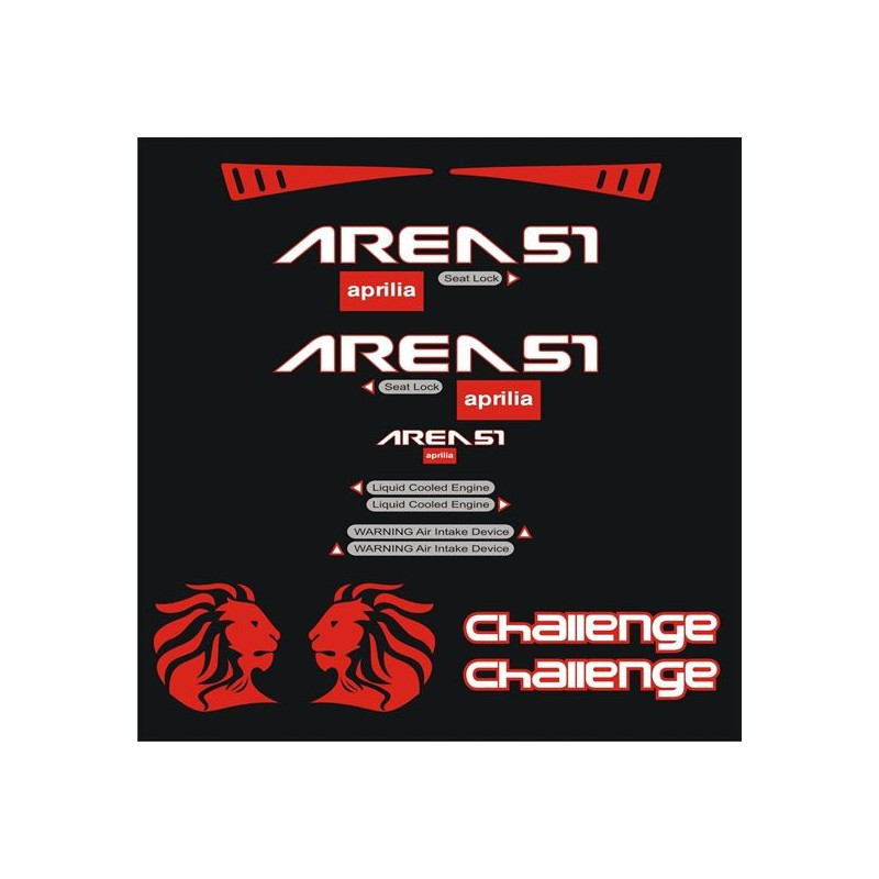 Aprilia Area 51 challenge scooter ADHESIVOS (Producto compatible)