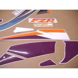 YAMAHA FZR 600 1994 WHITE/GREEN/PURPLE Stickers (Compatible Product)