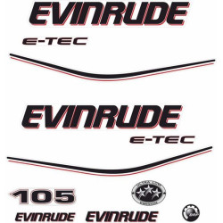 Evinrude 105HP Boat DECALS (Compatible Product)