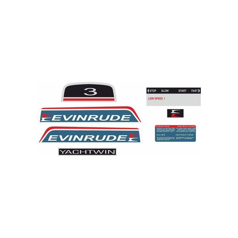 Evinrude 3HP Boat DECALS (Compatible Product)