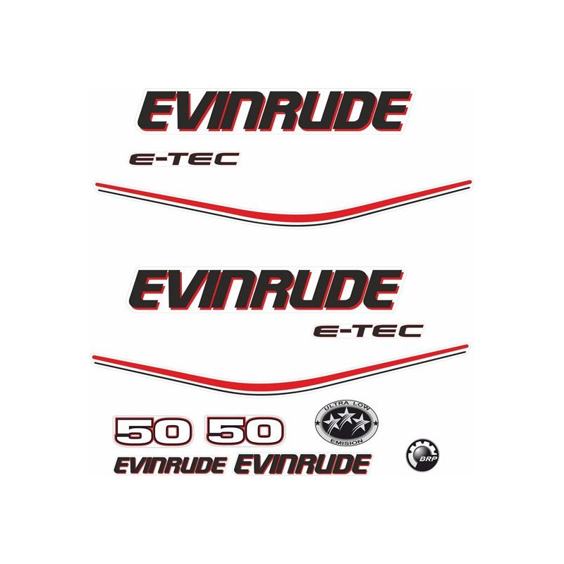 Evinrude 50HP E-tec Boat AUTOCOLLANT  (Produit compatible)