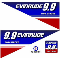 Evinrude 9.9HP Two Boat DECALS (Compatible Product)