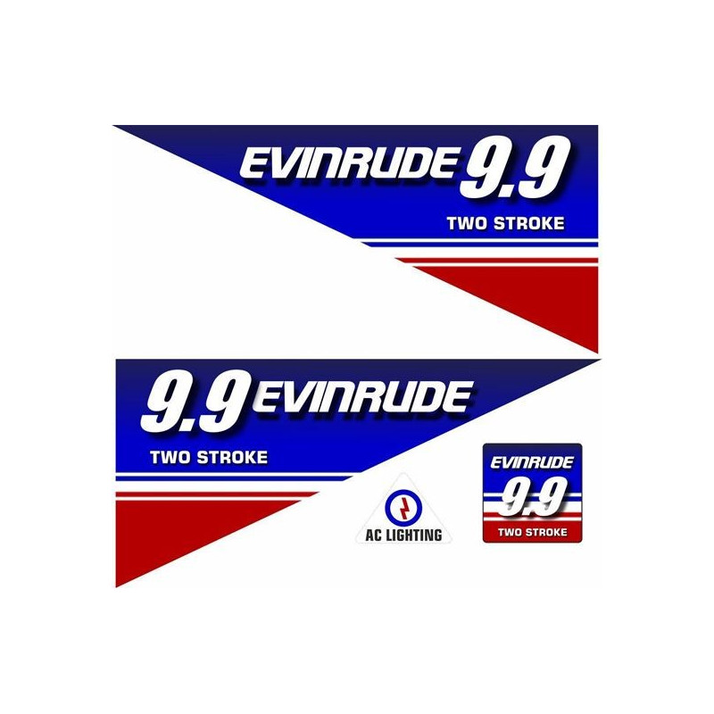 Evinrude 9.9HP Two Boat Adhesivo (Producto compatible)